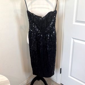 French Connection Navy Blue Sequined Dress